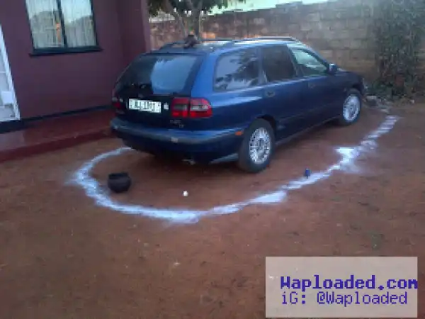 Photos: Man shares how he used fake "juju" to safeguard his car from thieves after it developed fault